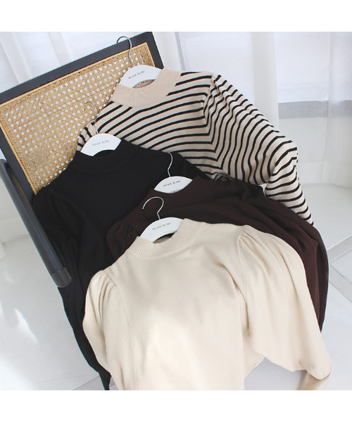 MODE ROBE（モードローブ）の「ボリューム袖ニット（ニット/セーター・レディース・アイボリー/ブラック/ブラウン/その他・FREE）」の12枚目の写真