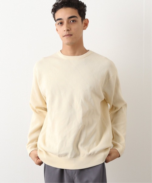 417 EDIFICE（フォーワンセブンエディフィス）の「12G Tech ウォッシャブルアゼクルーネック（ニット/セーター・メンズ・ブラック/ホワイト/ベージュ/サックスブルー/パープル・SMALL/MEDIUM/LARGE）」の16枚目の写真