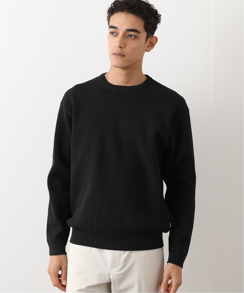 417 EDIFICE（フォーワンセブンエディフィス）の「12G Tech ウォッシャブルアゼクルーネック（ニット/セーター・メンズ・ブラック/ホワイト/ベージュ/サックスブルー/パープル・SMALL/MEDIUM/LARGE）」の22枚目の写真