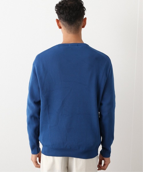 417 EDIFICE（フォーワンセブンエディフィス）の「12G Tech ウォッシャブルアゼクルーネック（ニット/セーター・メンズ・ブラック/ホワイト/ベージュ/サックスブルー/パープル・SMALL/MEDIUM/LARGE）」の17枚目の写真