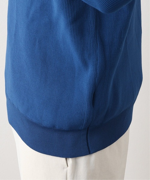 417 EDIFICE（フォーワンセブンエディフィス）の「12G Tech ウォッシャブルアゼクルーネック（ニット/セーター・メンズ・ブラック/ホワイト/ベージュ/サックスブルー/パープル・SMALL/MEDIUM/LARGE）」の6枚目の写真