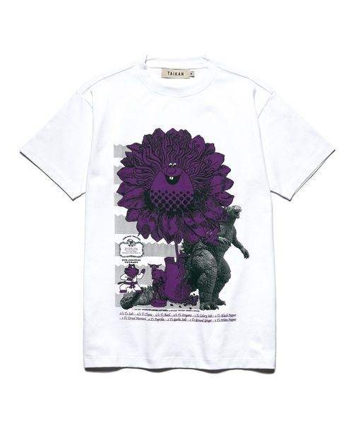 TAIKAN（テイケン）の「【TAIKAN / テイケン】RHEK S/S T WHITE / PURPLE  / グラフィックTシャツ（Tシャツ/カットソー・メンズ・ホワイト×パープル・SMALL/MEDIUM/LARGE/X-LARGE）」の3枚目の写真