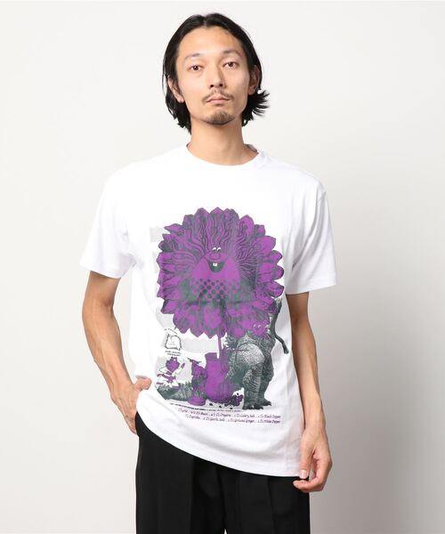TAIKAN（テイケン）の「【TAIKAN / テイケン】RHEK S/S T WHITE / PURPLE  / グラフィックTシャツ（Tシャツ/カットソー・メンズ・ホワイト×パープル・SMALL/MEDIUM/LARGE/X-LARGE）」の5枚目の写真