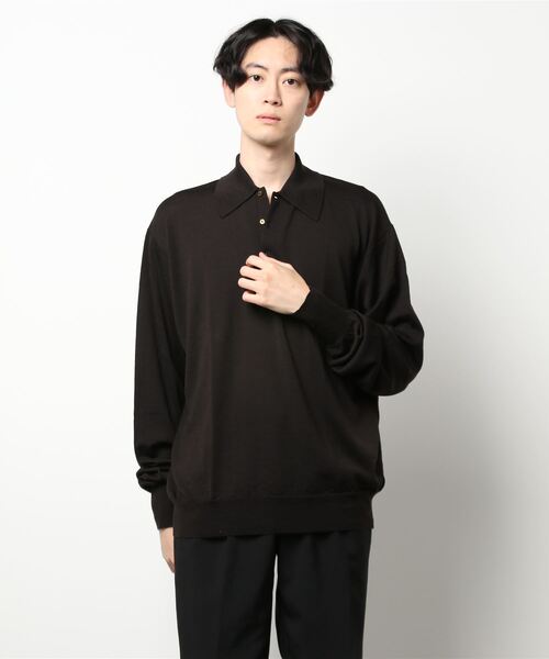Kaptain Sunshine（キャプテン サンシャイン）の「【KAPTAIN SUNSHINE】〈別注〉ハイゲージニットポロ MEN（ニット/セーター・メンズ・ブラウン/グレー・X-LARGE）」の16枚目の写真