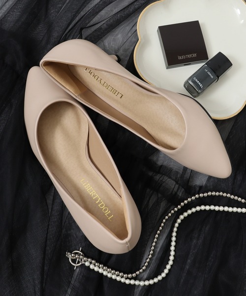 LibertyDoll（リバティードール）の「LibertyDoll ポインテッドトゥ 5.5㎝ピンヒール 履き心地が良く走れるパンプス（パンプス・レディース・ベージュ/ブルー系その他2/ブラック系その他2/ピンク/ブラック/アイボリー/ベージュ系その他2/ゴールド系その他/ブルー系その他/グレー/ブラック系その他5/ベージュ系その他/ブラック系その他3/チェック/ホワイト/ブラック系その他4/シルバー系その他/レッド/パイソン/ベージュ系その他3/レオパード/モスグリーン/ピンクゴールド/ブラック系その他/シルバー/ライトブルー/オレンジ/ネイビー/グレイッシュベージュ/ピンクベージュ/ゴールド/マスタード/グレー系その他/ブルー/ホワイト系その他/グリーン系その他/ライトグリーン/パープル/ブラック系その他6/ゴールド系その他2/ゼブラ/シルバー系その他2・S/LL/SS/L/M/3L）」の15枚目の写真