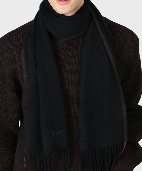 Paul Smith COLLECTION（ポールスミスコレクション）の「カシミヤマフラー / 214560 FS（マフラー・メンズ・ブラック・FREE）」の5枚目の写真