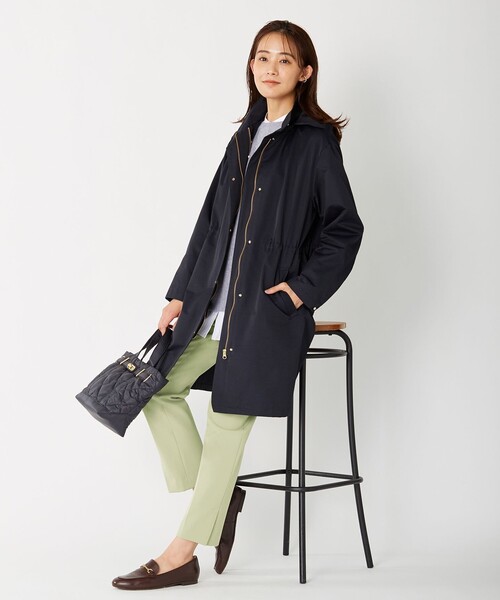 J.PRESS(ジェイプレス)の「【洗える】40/2NEWESTバックピーチ テーパード パンツ(その他パンツ・レディース・ライトグリーン系/ネイビー系/サックスブルー系・T13/T15/T17)」の14枚目の写真