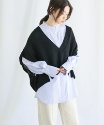 Vネックサマーニットベスト