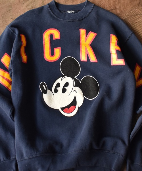 MICKEY MOUSE(ミッキーマウス)の「【ヴィンテージ古着】90's Mickey/ミッキー クルーネックスウェット(スウェット・メンズ・ネイビー・LARGE)」の2枚目の写真
