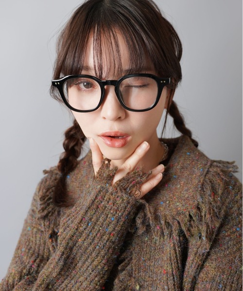 CRAVITY クレビティ サノク トレカ ミニ メガホン メガネ Zoff（ゾフ） 伊達メガネ メガネ 眼鏡 ボストン型 メガネ｜ミニー