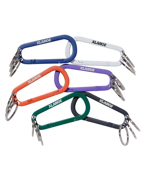 XLARGE(エクストララージ)の「【販売終了】STANDARD LOGO KEYRING CARABINER(キーホルダー・メンズ・ホワイト/ブラック/パープル/オレンジ/グリーン/ネイビー・ONE SIZE)」の7枚目の写真