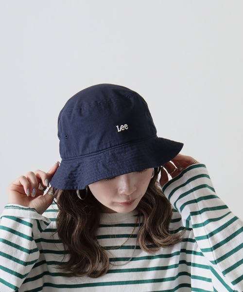Lee(リー)の「Lee COLOR BUCKET OG COTTON カラー バケット(ハット・レディース・ベージュ/ピンク/ネイビー/ホワイト/ブラック/グリーン/ブルー・FREE)」の5枚目の写真