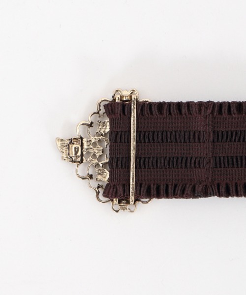 axes femme(アクシーズファム)の「アラベスクゴムベルト(ベルト・レディース・ブラック/ブラウン・MEDIUM)」の5枚目の写真