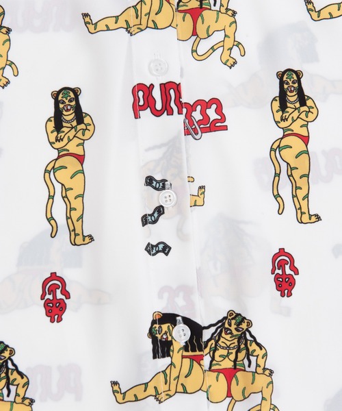 PUNYUS(プニュズ)の「寅総柄シャツ(シャツ/ブラウス・レディース・ホワイト・1/2/4/3)」の4枚目の写真