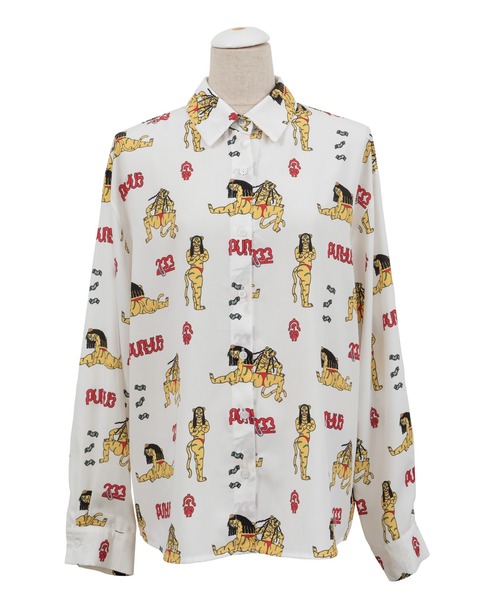 PUNYUS(プニュズ)の「寅総柄シャツ(シャツ/ブラウス・レディース・ホワイト・1/2/4/3)」の9枚目の写真