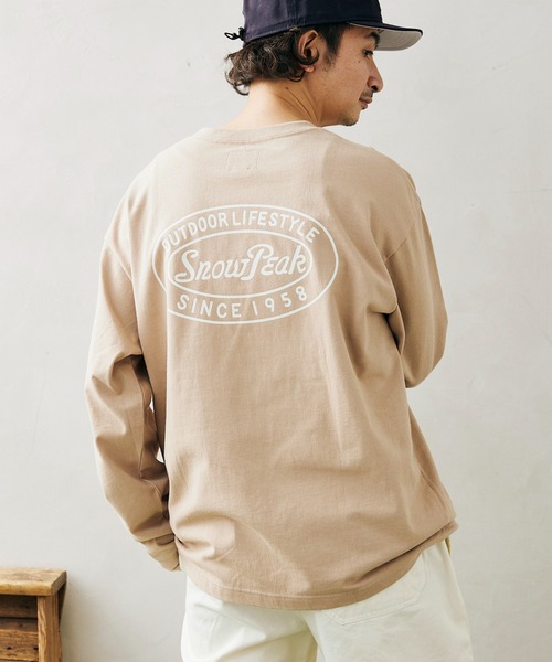 Snow Peak(スノーピーク)の「【SNOW PEAK / スノーピーク】別注 CIRCLE ロゴTシャツ(Tシャツ/カットソー・メンズ・ホワイト/ベージュ/グレー・MEDIUM/LARGE)」の1枚目の写真