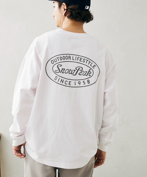 Snow Peak(スノーピーク)の「【SNOW PEAK / スノーピーク】別注 CIRCLE ロゴTシャツ(Tシャツ/カットソー・メンズ・ホワイト/ベージュ/グレー・MEDIUM/LARGE)」の2枚目の写真