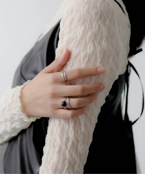 yu-ka(ユーカ)の「YU-KA : レイヤードリング 3本セット(リング・レディース・シルバー/ゴールド・FREE)」の16枚目の写真