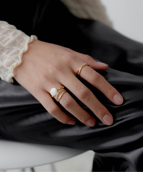 yu-ka(ユーカ)の「YU-KA : レイヤードリング 3本セット(リング・レディース・シルバー/ゴールド・FREE)」の18枚目の写真