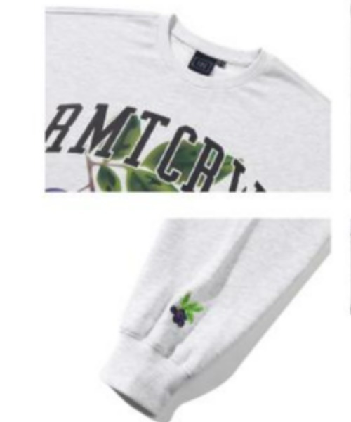 ROMANTIC CROWN（ロマンティッククラウン）の「ROMANTIC CROWN(ロマンティッククラウン) /GARDENING BERRY SWEAT SHIRT/ガーデニングベリー クルーネック スウェットシャツ（スウェット・レディース・ライトグレー/ブラック/パープル・M/L/XL）」の10枚目の写真