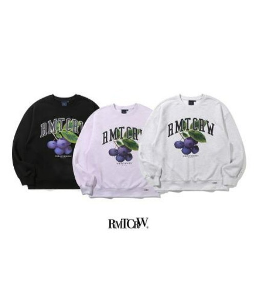 ROMANTIC CROWN（ロマンティッククラウン）の「ROMANTIC CROWN(ロマンティッククラウン) /GARDENING BERRY SWEAT SHIRT/ガーデニングベリー クルーネック スウェットシャツ（スウェット・レディース・ライトグレー/ブラック/パープル・M/L/XL）」の9枚目の写真