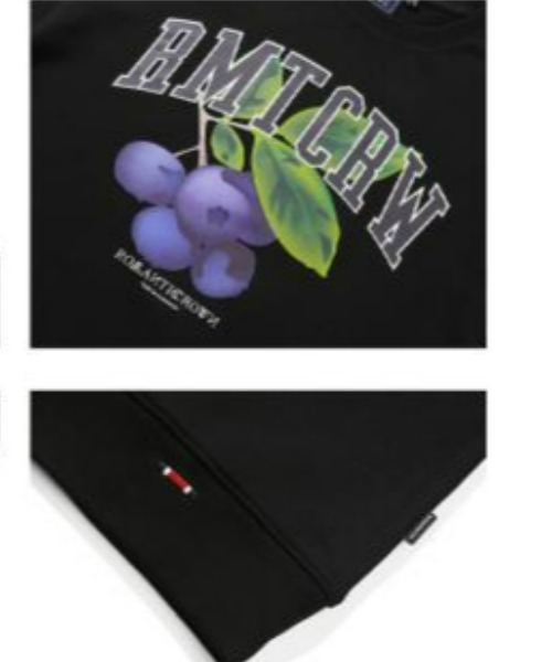 ROMANTIC CROWN（ロマンティッククラウン）の「ROMANTIC CROWN(ロマンティッククラウン) /GARDENING BERRY SWEAT SHIRT/ガーデニングベリー クルーネック スウェットシャツ（スウェット・レディース・ライトグレー/ブラック/パープル・M/L/XL）」の14枚目の写真