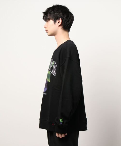 ROMANTIC CROWN（ロマンティッククラウン）の「ROMANTIC CROWN(ロマンティッククラウン) /GARDENING BERRY SWEAT SHIRT/ガーデニングベリー クルーネック スウェットシャツ（スウェット・レディース・ライトグレー/ブラック/パープル・M/L/XL）」の20枚目の写真