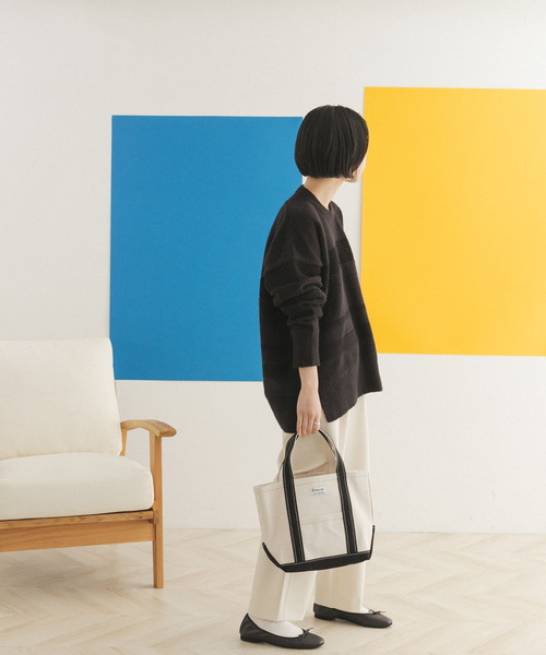 FORK&SPOON（フォークアンドスプーン）の「FORK&SPOON　ランダムパターンニットプルオーバー（ニット/セーター・レディース・ブラック/オフホワイト・ONE）」の19枚目の写真