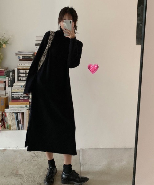 Wefst（ウェスト）の「【Wefst】タートルロングワンピ（ワンピース・レディース・ブラック/グレー/ブラウン/ブルー/アイボリー・FREE）」の18枚目の写真