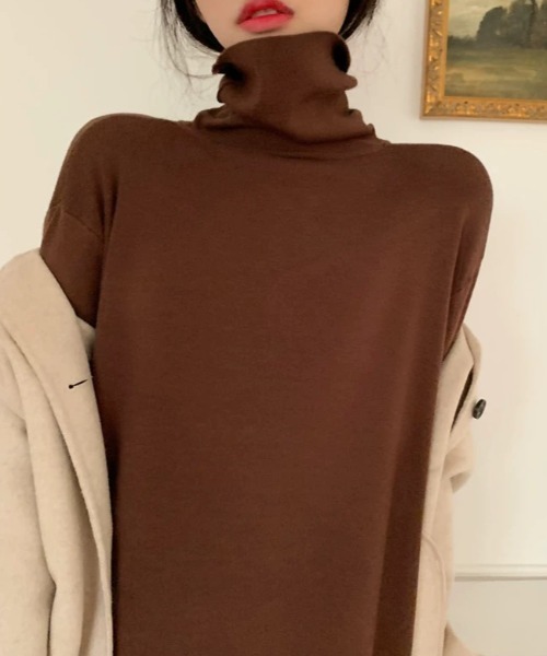 Wefst（ウェスト）の「【Wefst】タートルロングワンピ（ワンピース・レディース・ブラック/グレー/ブラウン/ブルー/アイボリー・FREE）」の22枚目の写真