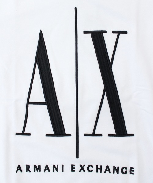 ARMANI EXCHANGE(アルマーニエクスチェンジ)の「A│X ICON ロゴ刺繍スウェットパ-カー 8NZMPC ZJ1ZZ(パーカー・メンズ・ホワイト/ブラック・M/L/XL)」の6枚目の写真