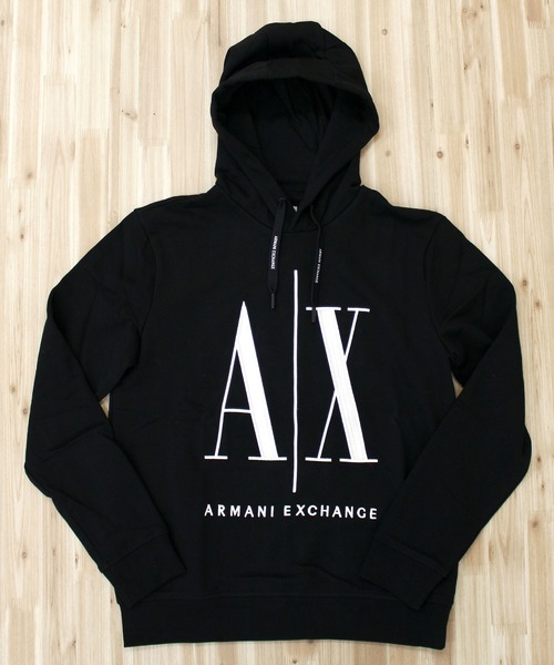 ARMANI EXCHANGE(アルマーニエクスチェンジ)の「A│X ICON ロゴ刺繍スウェットパ-カー 8NZMPC ZJ1ZZ(パーカー・メンズ・ホワイト/ブラック・M/L/XL)」の12枚目の写真