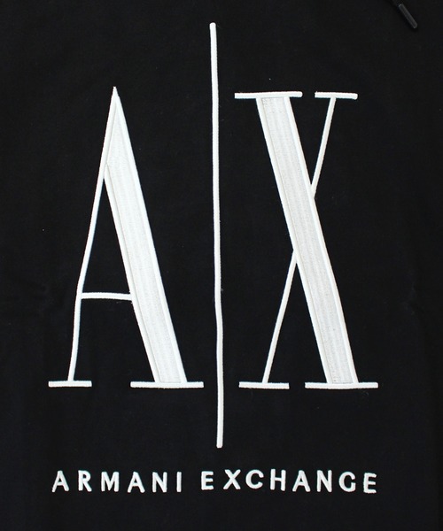 ARMANI EXCHANGE(アルマーニエクスチェンジ)の「A│X ICON ロゴ刺繍スウェットパ-カー 8NZMPC ZJ1ZZ(パーカー・メンズ・ホワイト/ブラック・M/L/XL)」の13枚目の写真