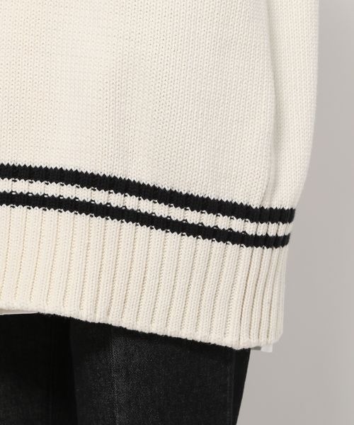 LOWRYS FARM（ローリーズファーム）の「チルデンニットベスト　263391（ベスト・レディース・オフホワイト/ブラック/グリーン・FREE）」の7枚目の写真