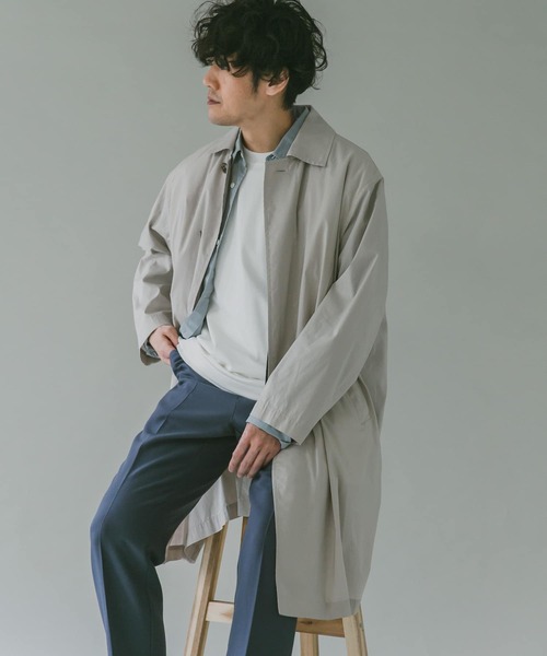 URBAN RESEARCH DOORS(アーバンリサーチドアーズ)の「スプリングコート(ステンカラーコート・メンズ・チャコールグレー/カーキ/オフホワイト/ブルー系その他・40/38)」の18枚目の写真