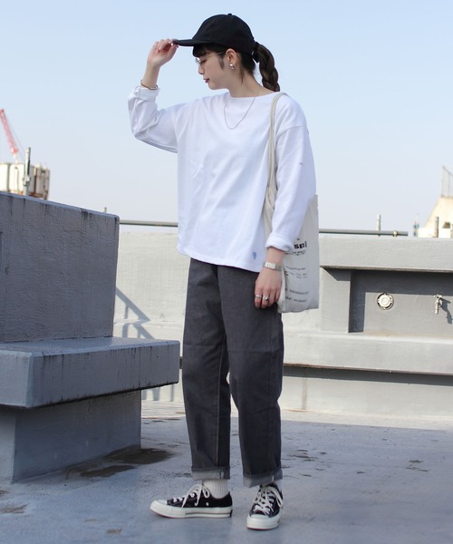ORCIVAL(オーシバル)の「ORCIVAL/オーシバル COTTON LOURD コットンロード ワイドボートネックロングスリーブ ソリッド WIDE BOATNECK LONGSLEEVE SOLID B249(Tシャツ/カットソー・レディース・ナチュラル/ダークパープル/ブラック/ホワイト・1)」の8枚目の写真