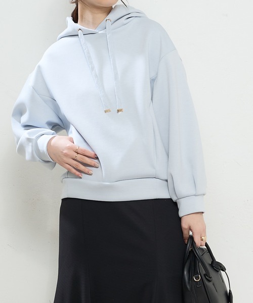 natural couture(ナチュラルクチュール)の「【大人気アイテム】ふわもちラテパーカー(パーカー・レディース・サックスブルー/グレイッシュベージュ/アイボリー/ピンクベージュ・FREE)」の12枚目の写真