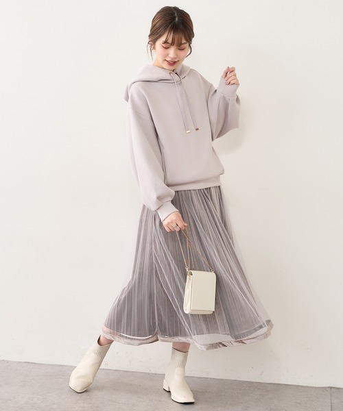 natural couture(ナチュラルクチュール)の「【大人気アイテム】ふわもちラテパーカー(パーカー・レディース・サックスブルー/グレイッシュベージュ/アイボリー/ピンクベージュ・FREE)」の8枚目の写真