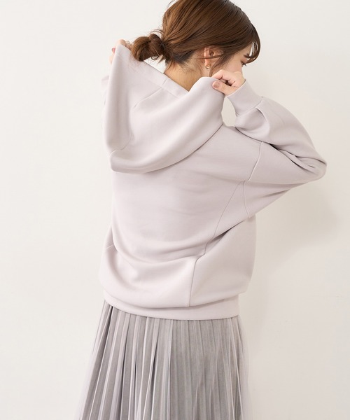 natural couture(ナチュラルクチュール)の「【大人気アイテム】ふわもちラテパーカー(パーカー・レディース・サックスブルー/グレイッシュベージュ/アイボリー/ピンクベージュ・FREE)」の6枚目の写真