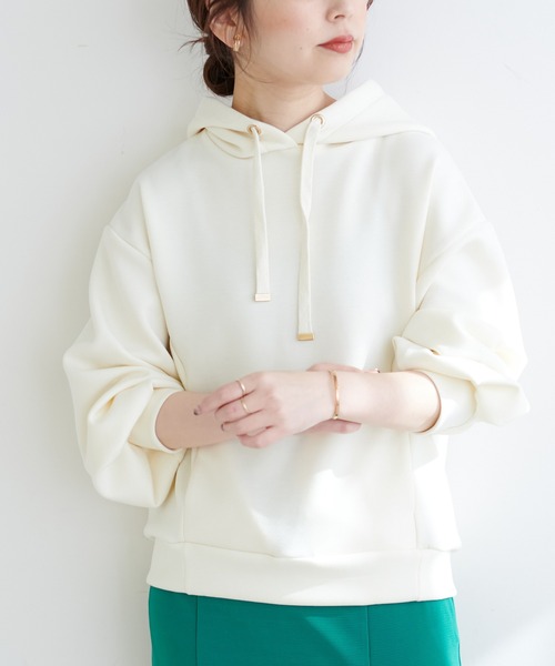 natural couture(ナチュラルクチュール)の「【大人気アイテム】ふわもちラテパーカー(パーカー・レディース・サックスブルー/グレイッシュベージュ/アイボリー/ピンクベージュ・FREE)」の13枚目の写真