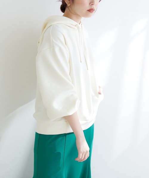 natural couture(ナチュラルクチュール)の「【大人気アイテム】ふわもちラテパーカー(パーカー・レディース・サックスブルー/グレイッシュベージュ/アイボリー/ピンクベージュ・FREE)」の14枚目の写真