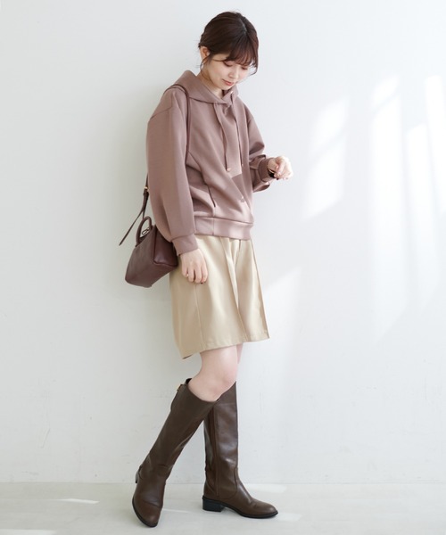 natural couture(ナチュラルクチュール)の「【大人気アイテム】ふわもちラテパーカー(パーカー・レディース・サックスブルー/グレイッシュベージュ/アイボリー/ピンクベージュ・FREE)」の22枚目の写真