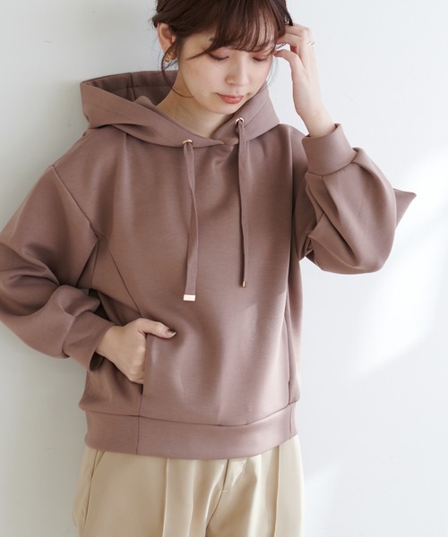 natural couture(ナチュラルクチュール)の「【大人気アイテム】ふわもちラテパーカー(パーカー・レディース・サックスブルー/グレイッシュベージュ/アイボリー/ピンクベージュ・FREE)」の21枚目の写真