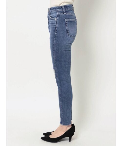 GYDA（ジェイダ）の「ミドルウエスト KNEESダメージSHAPELYスキニーデニムパンツ（デニムパンツ・レディース・ブルー/ライトブルー・X-SMALL/SMALL/MEDIUM）」の22枚目の写真