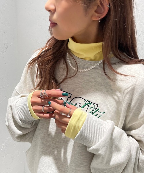 apres jour mignon(アプレジュールミニョン)の「ハイネックインナー【ZOZOTOWN限定アイテム】(Tシャツ/カットソー・レディース・ピンク/パープル/グリーン/オフホワイト/ライトイエロー/ブラック/オレンジ・X-LARGE/フリー)」の5枚目の写真