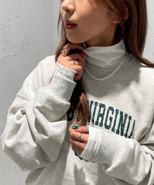 apres jour mignon(アプレジュールミニョン)の「ハイネックインナー【ZOZOTOWN限定アイテム】(Tシャツ/カットソー・レディース・ピンク/パープル/グリーン/オフホワイト/ライトイエロー/ブラック/オレンジ・X-LARGE/フリー)」の2枚目の写真