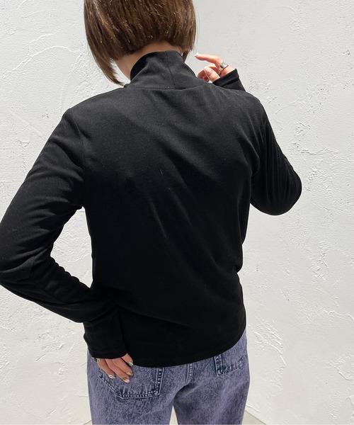 apres jour mignon(アプレジュールミニョン)の「ハイネックインナー【ZOZOTOWN限定アイテム】(Tシャツ/カットソー・レディース・ピンク/パープル/グリーン/オフホワイト/ライトイエロー/ブラック/オレンジ・X-LARGE/フリー)」の18枚目の写真