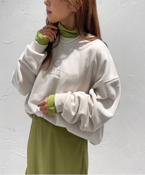 apres jour mignon(アプレジュールミニョン)の「ハイネックインナー【ZOZOTOWN限定アイテム】(Tシャツ/カットソー・レディース・ピンク/パープル/グリーン/オフホワイト/ライトイエロー/ブラック/オレンジ・X-LARGE/フリー)」の21枚目の写真