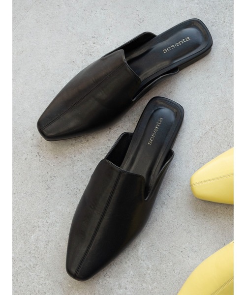 Green Parks(グリーンパークス)の「オペラミュール(サンダル・レディース・ブラック/イエロー・S/M/L/XL/XS)」の1枚目の写真