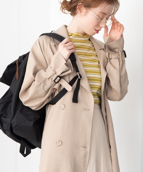 Crisp（クリスプ）の「オーバートレンチコート（トレンチコート・レディース・ベージュ/グレー・FREE）」の9枚目の写真